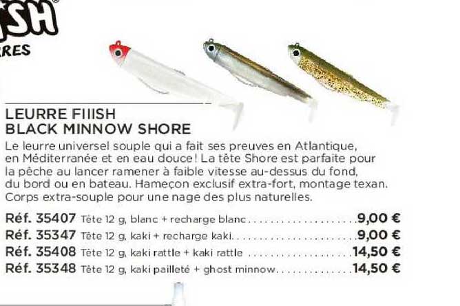 leurre fiiish black minnow shore