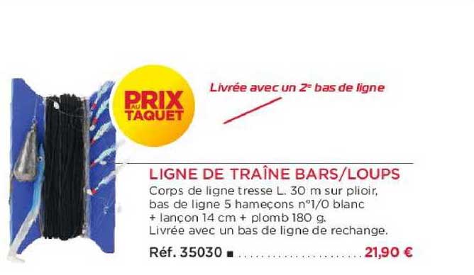 ligne de traîne bars loups