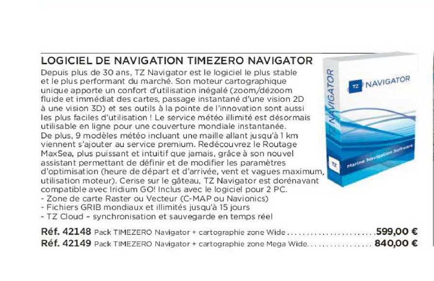 logiciel de navigation timezero navigator