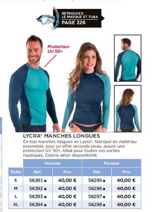 lycra manches longues