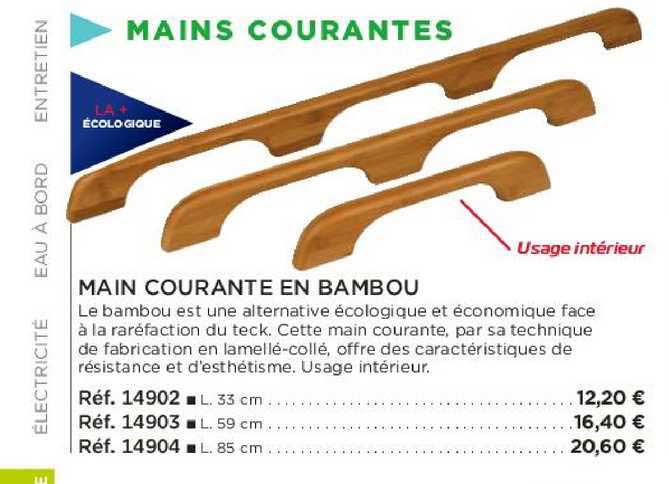 main courante en bambou