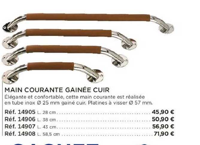 main courante gainée cuir