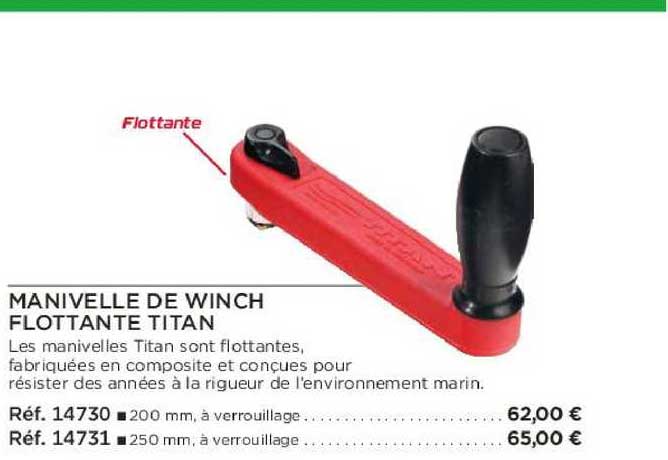 manivelle de winch flottante titan