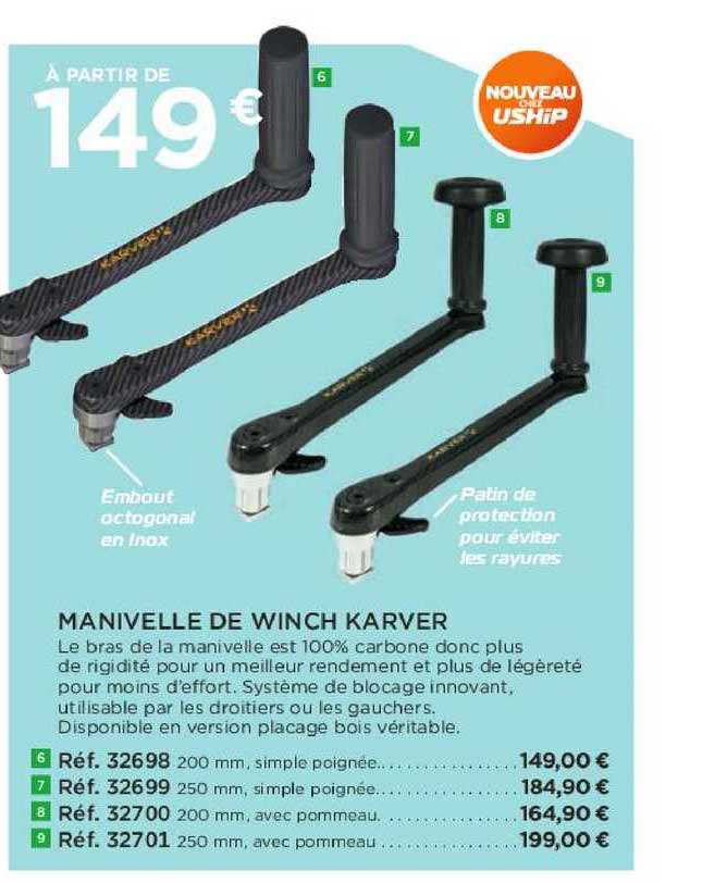 manivelle de winch karver
