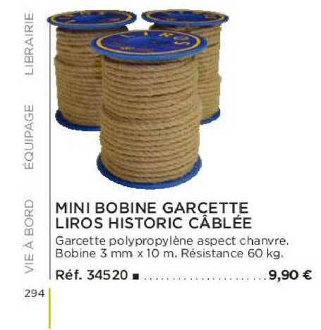mini bobine garcette liros historic câblée
