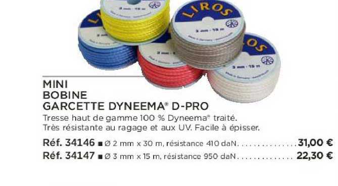 mini bobine gardette dyneema d-pro