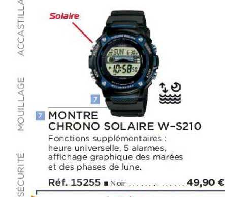 montre chrono solaire w-s210