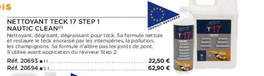 nettoyant teck 17 step 1 nautic clean