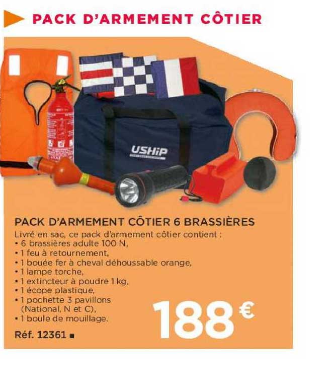 pack d'armement côtier 6 brassières