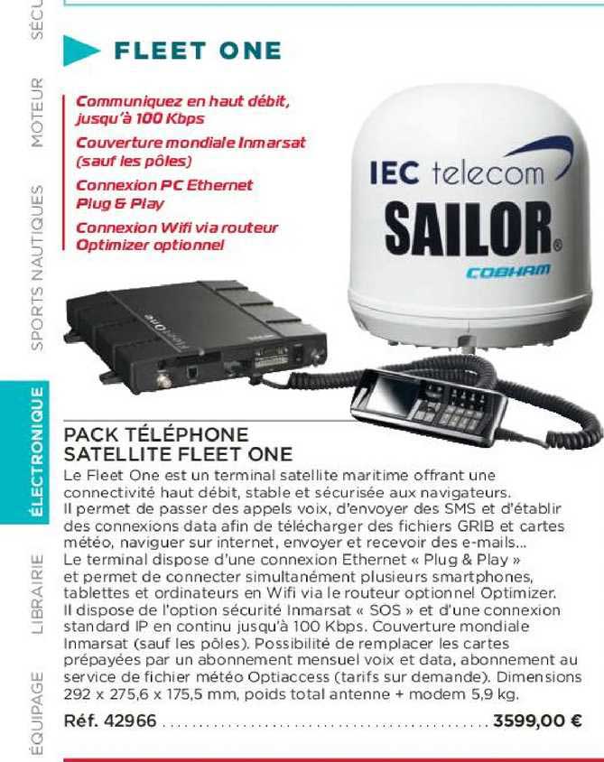 pack téléphone satellite fleet one