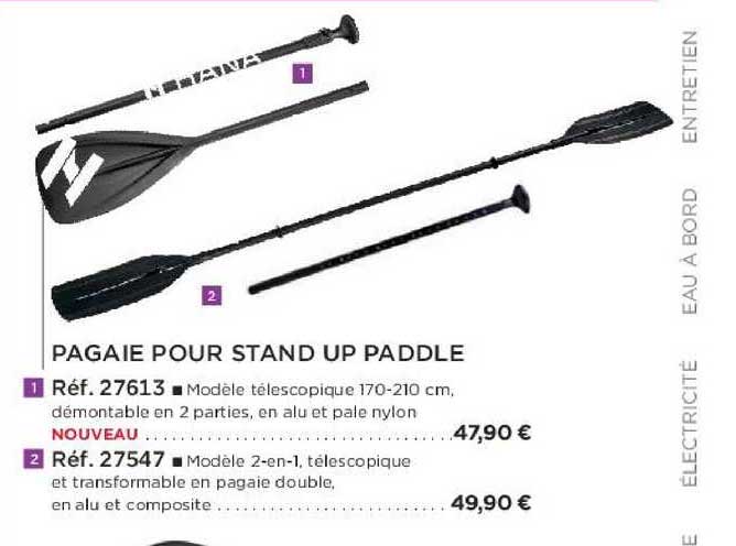 pagaie pour stand up paddle