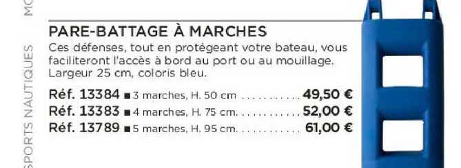 pare-battage à marches