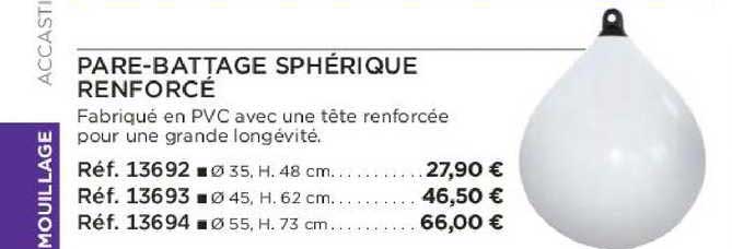 pare-battage sphérique renforcé