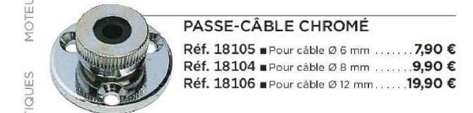 passe-câble chromé