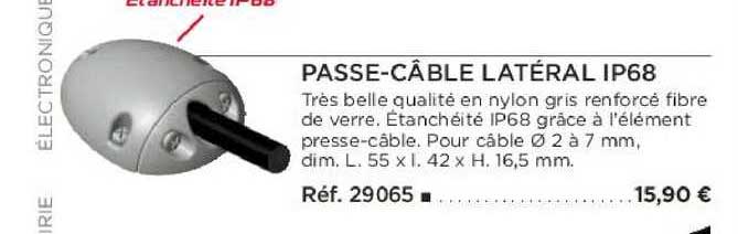 passe-câble latéral ip68