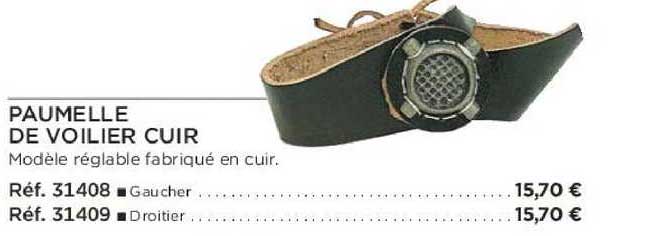 paumelle de voilier cuir