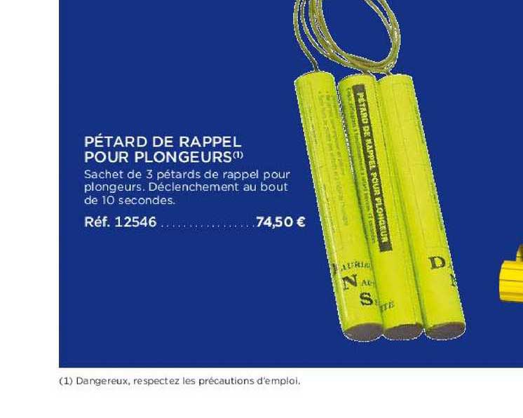 pétard de rappel pour plongeurs