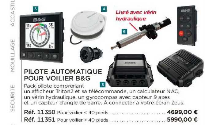 pilote automatique pour voilier b&g