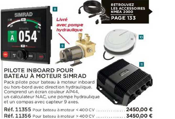 pilote inboard pour bateau à moteur simrad