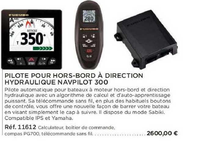 pilote pour hors-bord à direction hydraulique navpilot 300