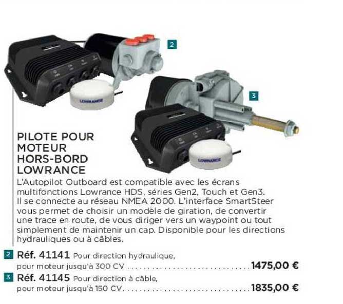 pilote pour moteur hors-bord lowrance