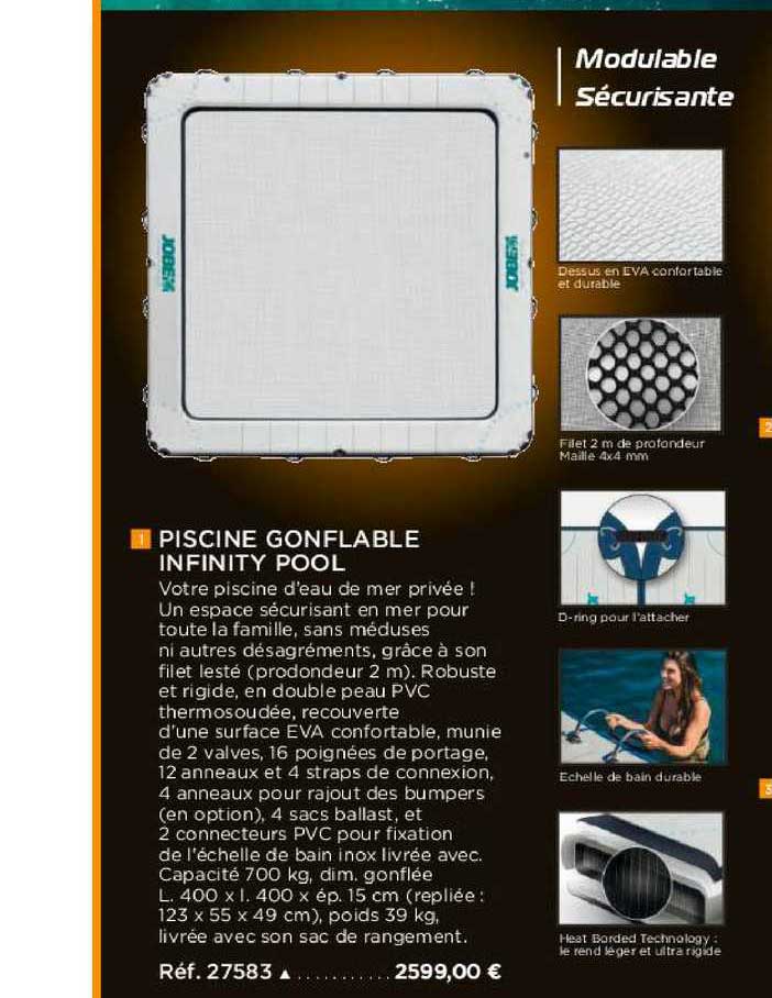 piscine gonflable infinity pool