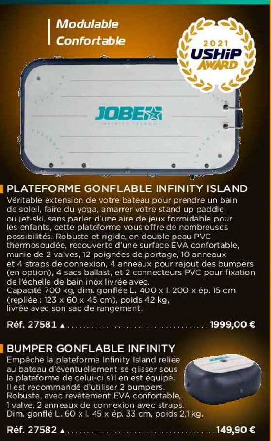 plateforme gonflable infintiy island bumper gonflable infinity