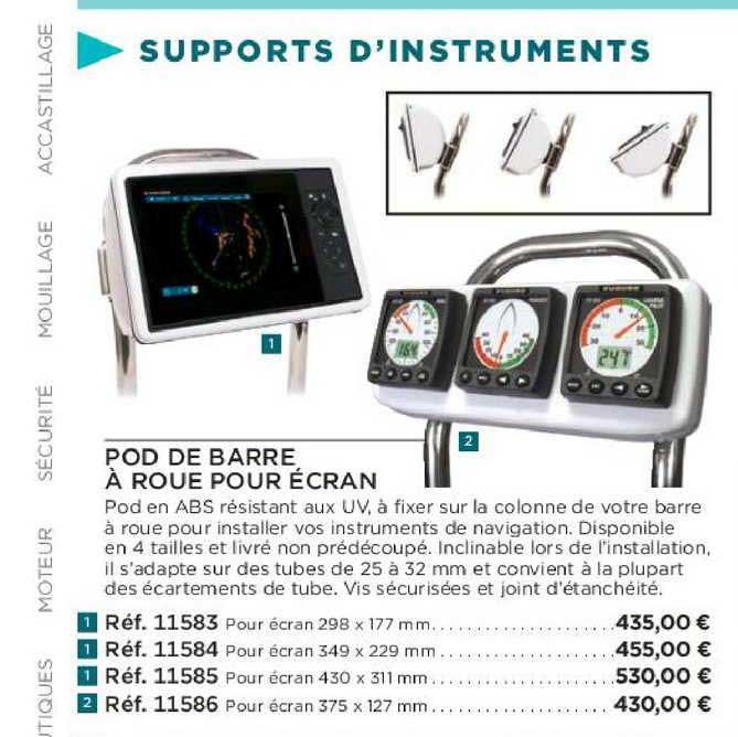pod de barre à roue pour écran