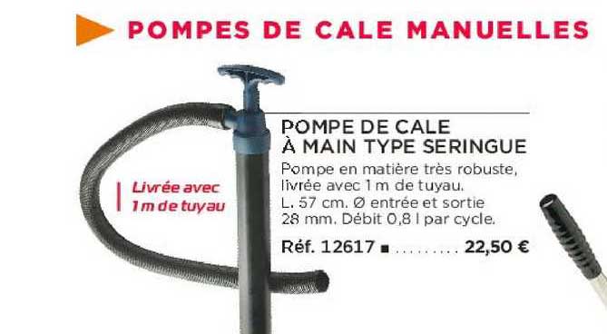 pompe de cale à main type seringue