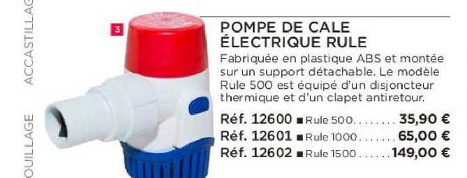 pompe de cale électrique rule