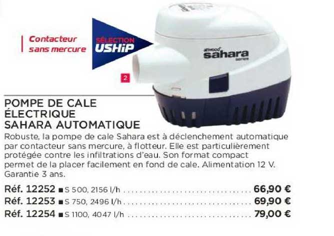 pompe de cale électrique sahara automatique