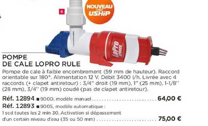 pompe de cale lopro rule