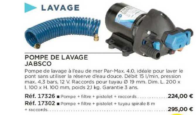 pompe de lavage jabsco