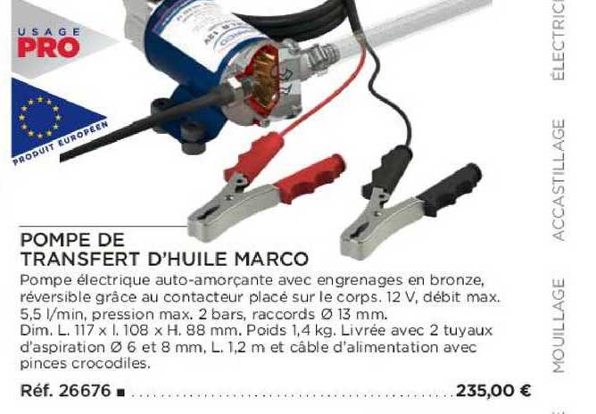pompe de transfert d'huile marco
