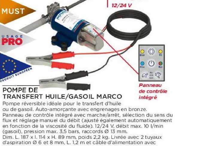 pompe de transfert huile gasoil marco