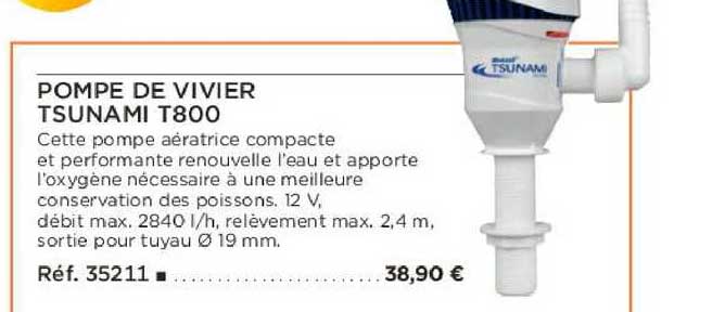 pompe de vivier tsunami t800