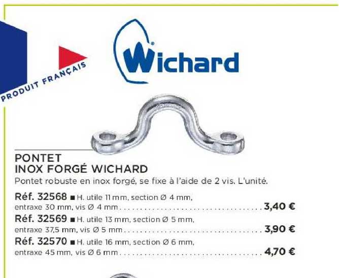 pontet inox forgé wichard