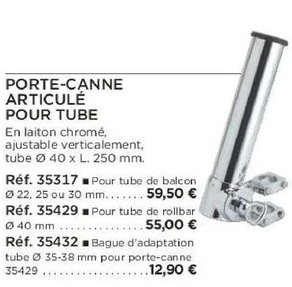 porte-canne articulé pour tube