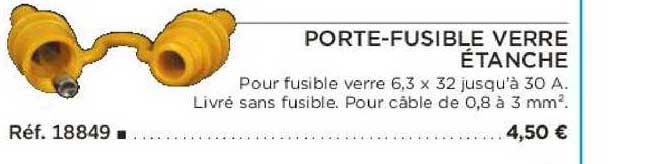porte-fusible verre étanche