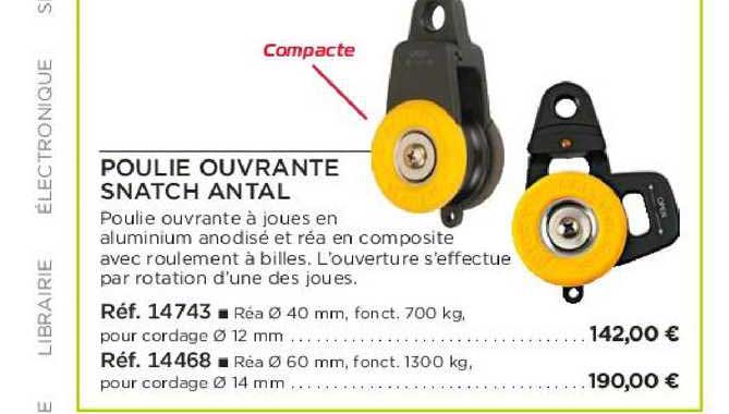 poulie ouvrante snatch antal