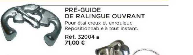 pré-guide de ralingue ouvrant
