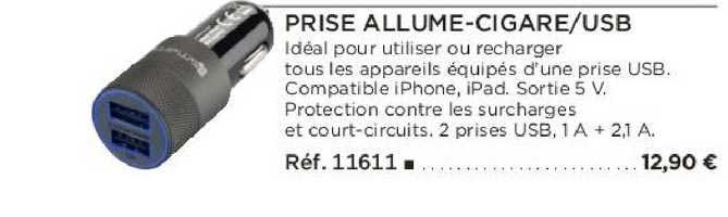 prise allume-cigare usb