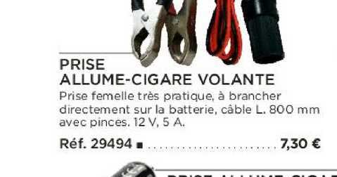prise allume-cigare volante