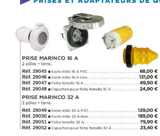 prise marinco 16 a prise marinco 32 a