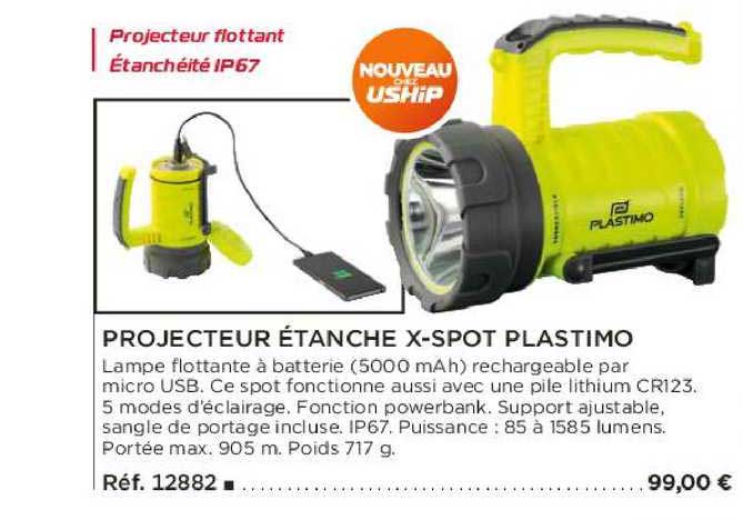 projecteur étanche x-spot plastimo