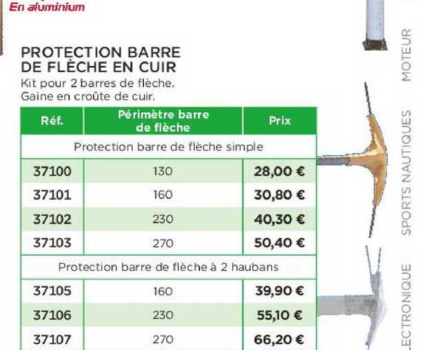 protection barre de flèche en cuir