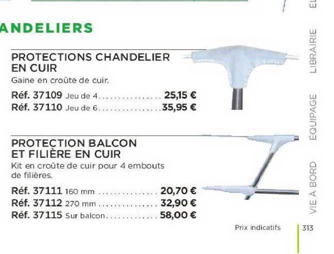 Protections Chandelier En Cuir Protection Balcon Et Filière En Cuir