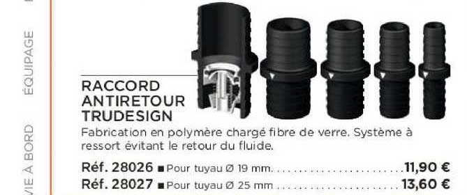 raccord antiretour trudesign