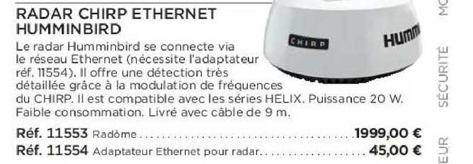 radar chirp ethernet humminbird