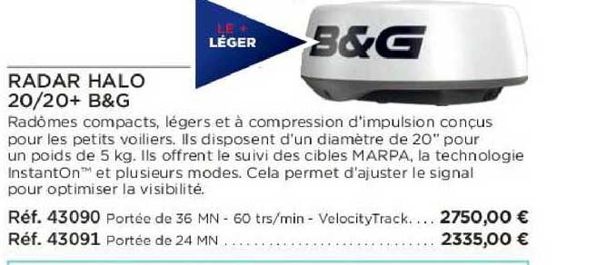 radar halo 20 20+ b&g